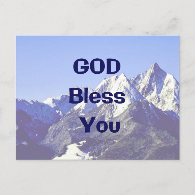 GOD Bless You postcard (Front)