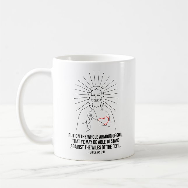 God Bless You. Put On The Whole Armour Of God Coffee Mug (Left)