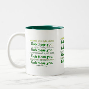God Bless You Two-Tone Coffee Mug