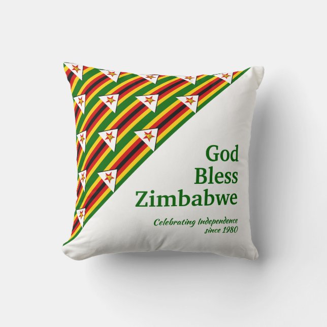 GOD BLESS ZIMBABWE Customisable Cushion (Front)