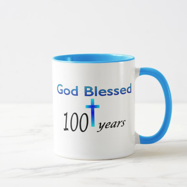 God Blessed 100 years birthday gift Mug (Right)
