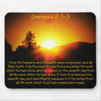 GOD Blessed the Seventh Day Mouse Mat
