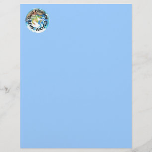 God blesses the world, spiritual letterhead