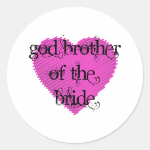 God Brother of the Bride Classic Round Sticker