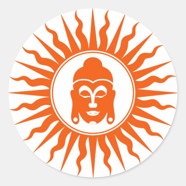 God Buddha Sign Classic Round Sticker (Front)