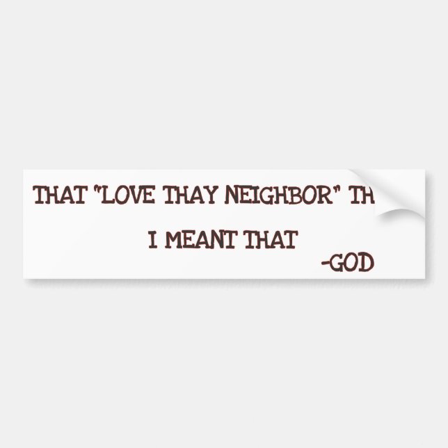 God Bumper Sticker (Front)