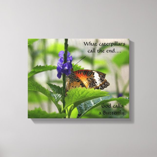God Calls A Butterfly Wrapped Canvas (Front)