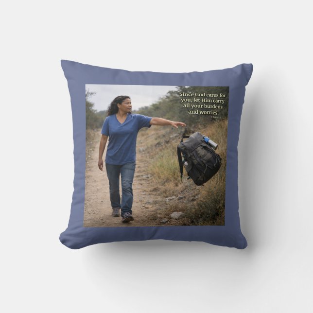 God cares for you cushion (Front)