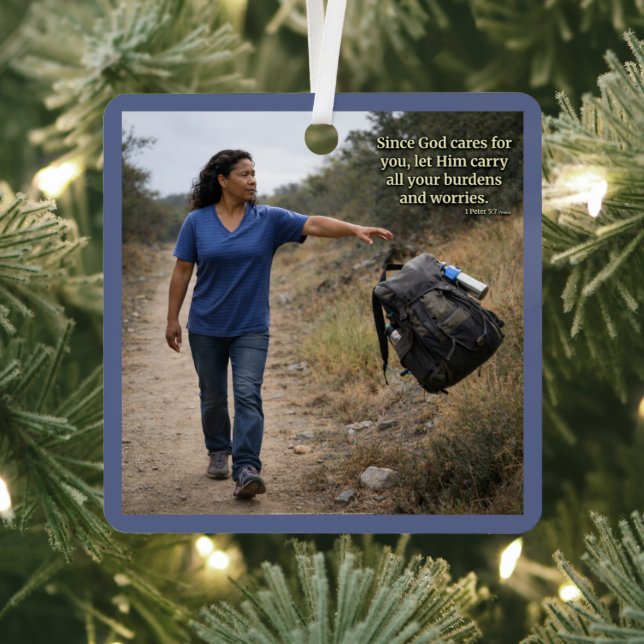 God cares for you metal tree decoration (Insitu)