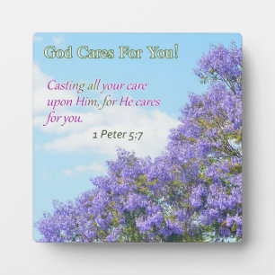 God Cares For You! Plaque