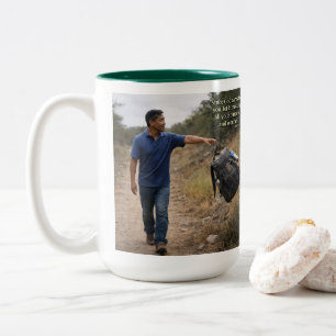God cares for you Two-Tone coffee mug
