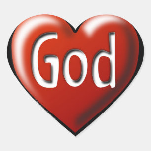 God Christian Heart Sticker
