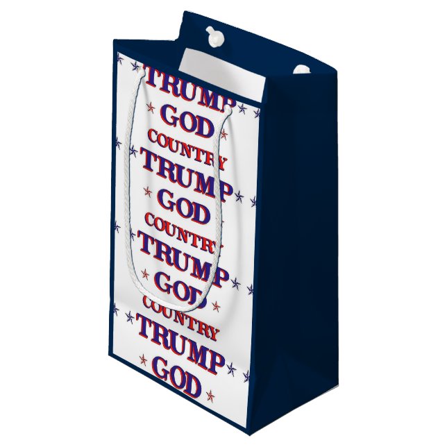 God Country Trump Small Gift Bag (Front Angled)