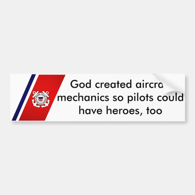 God Created Aircraft Mechanics Bumper Sticker (Front)