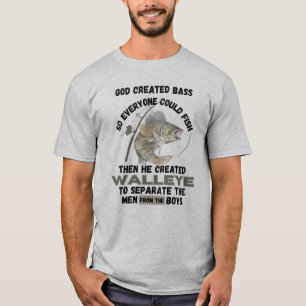 God Created Bass & Walleye T-Shirt