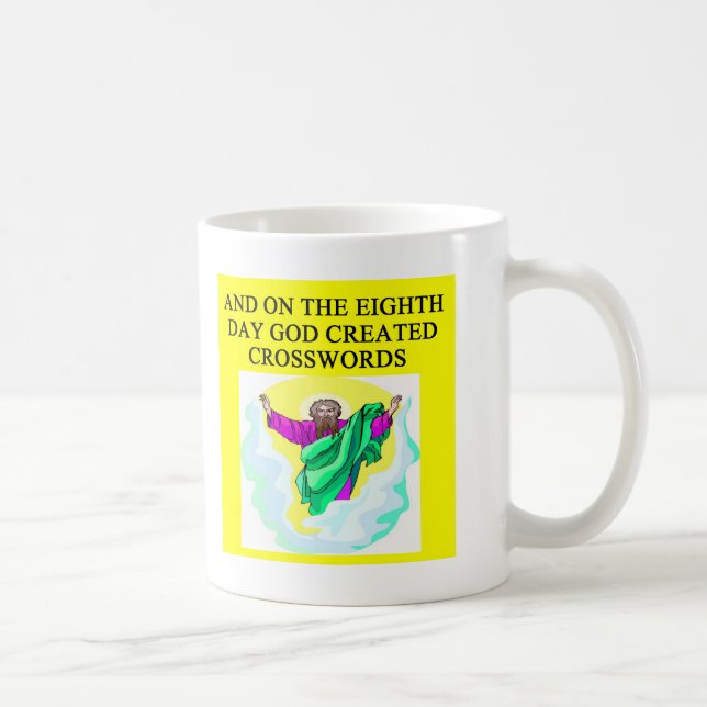 god created crosswords coffee mug (Right)