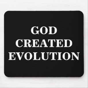GOD CREATED EVOLUTION MOUSE MAT