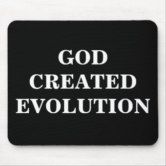 GOD CREATED EVOLUTION MOUSE MAT