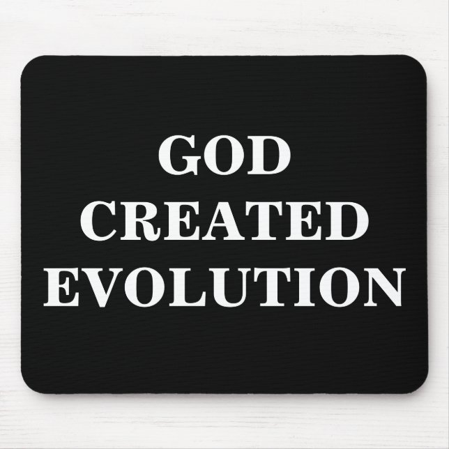 GOD CREATED EVOLUTION MOUSE MAT (Front)