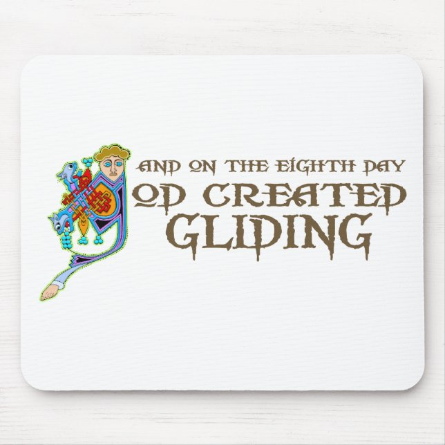 God Created Gliding Mouse Mat (Front)