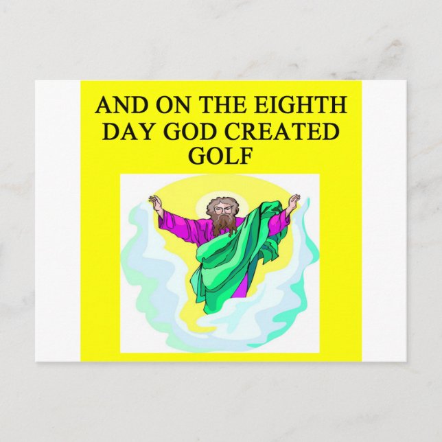 god created golf postcard (Front)