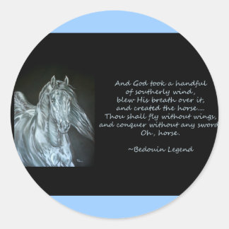 God Created Horse Classic Round Sticker