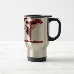 God Created Light - Funny Bible, Lineman Design Travel Mug