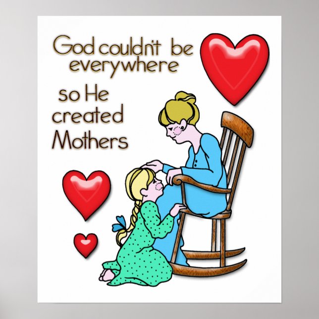 God Created Mothers Poster (Front)
