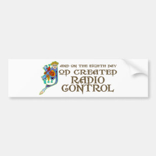 God Created Radio Control Bumper Sticker
