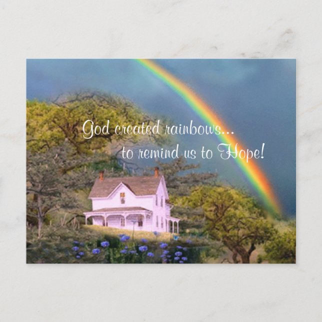 God created rainbows... postcard (Front)