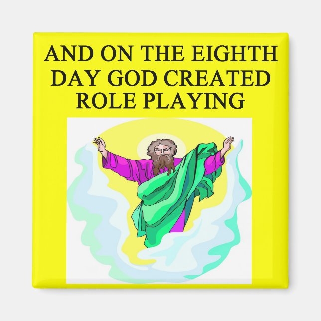 god created role playing magnet (Front)