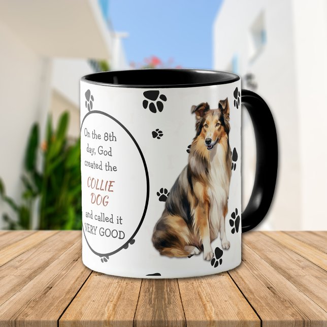 God Created the Collie Dog Mug (Creator Uploaded)