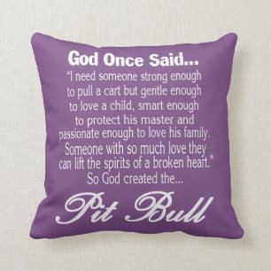God Created The Pit Bull Cushion