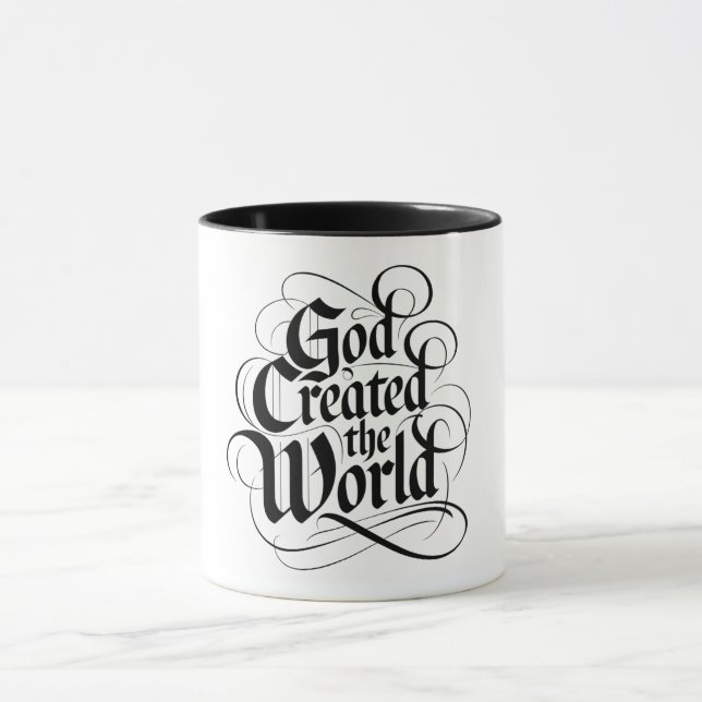 God Created the World Mug (Center)
