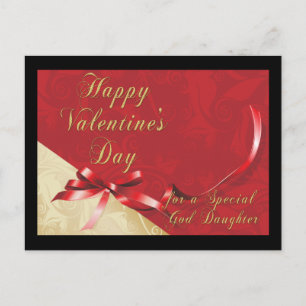 God Daughter Valentine Postcard