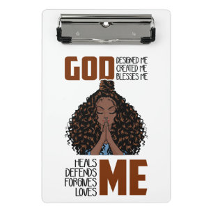 God designed, created, blesses, heals, defends, fo mini clipboard