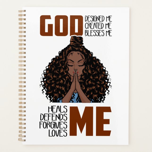 God designed, created, blesses, heals, defends, fo planner (Front)