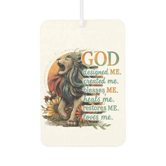 God Designed Me...  Car Air Freshener (Front)
