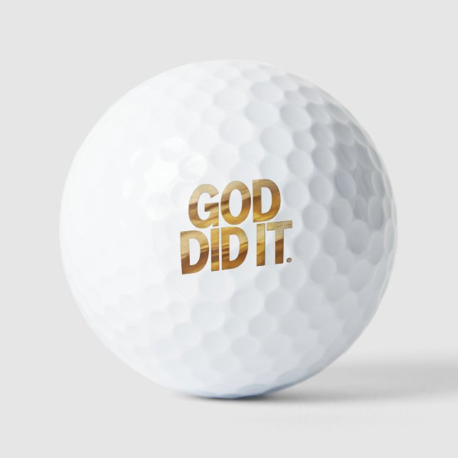 God Did It – Faith-Inspired Christian Golf Ball (Front)