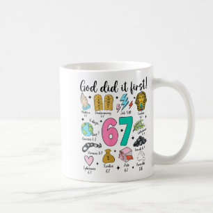 God Did It First 67 Six Seven Meme Jesus Christ Bi Coffee Mug