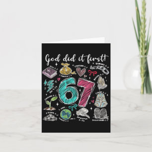 God Did It First Christian 6 7 Meme For Believers  Card