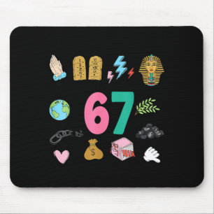 God Did It First Christian 6 7 Meme Six Seven Bibl Mouse Mat