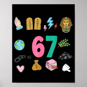 God Did It First Christian 6 7 Meme Six Seven Bibl Poster