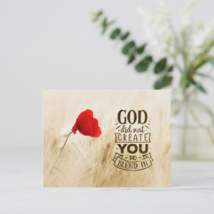 God did not Create You to Blend In Christian Quote Postcard