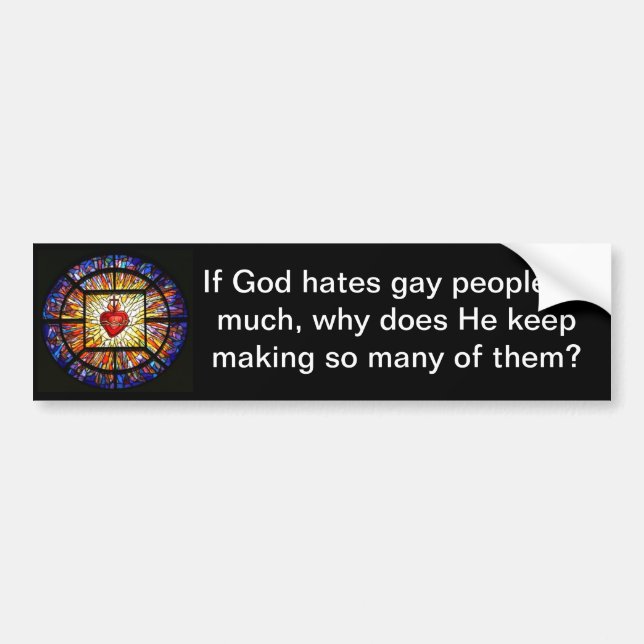 God Does Not Hate Bumpersticker. Bumper Sticker (Front)