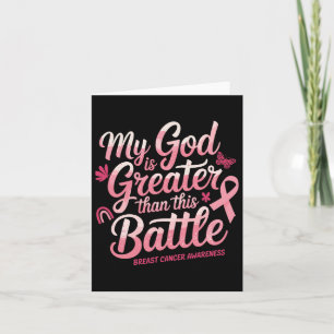 God Faith Breast Cancer Support Breast Cancer Awar Card