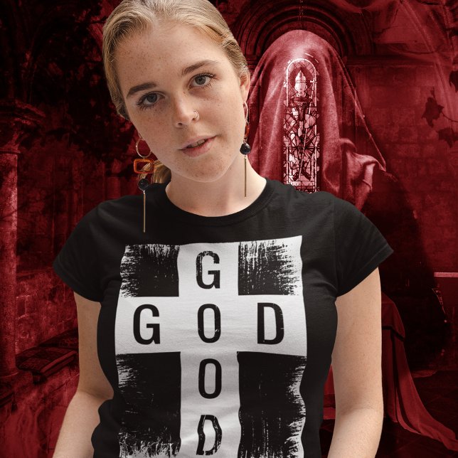 God Faith T-Shirt (Women posing in Good God Tshirt)