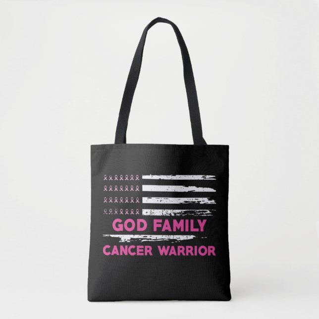 god family breast cancer awareness tote bag (Front)