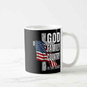 God Family Country American Flag Christian Patriot Coffee Mug