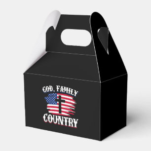 God Family Country American Flag Cross Christian P Favour Box